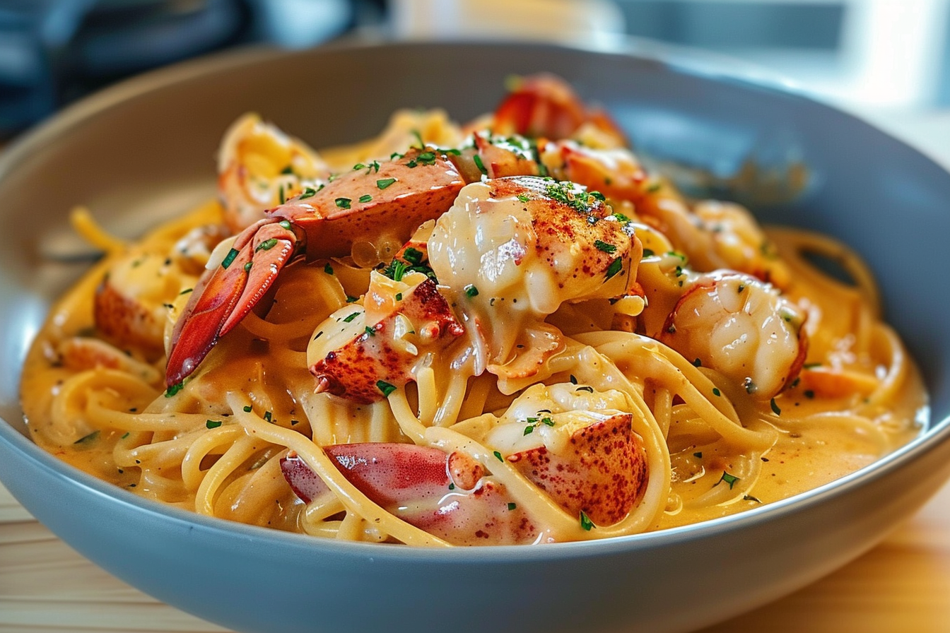 Creamy Lobster Spaghetti