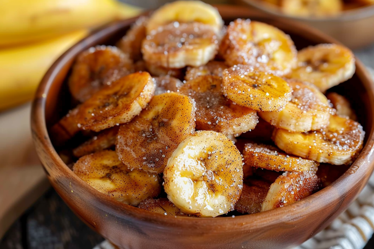 Cinnamon-Sugar Air Fryer Banana Chips