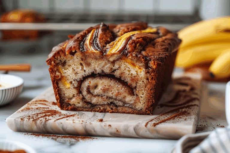 Cinnamon Swirled Banana Bread