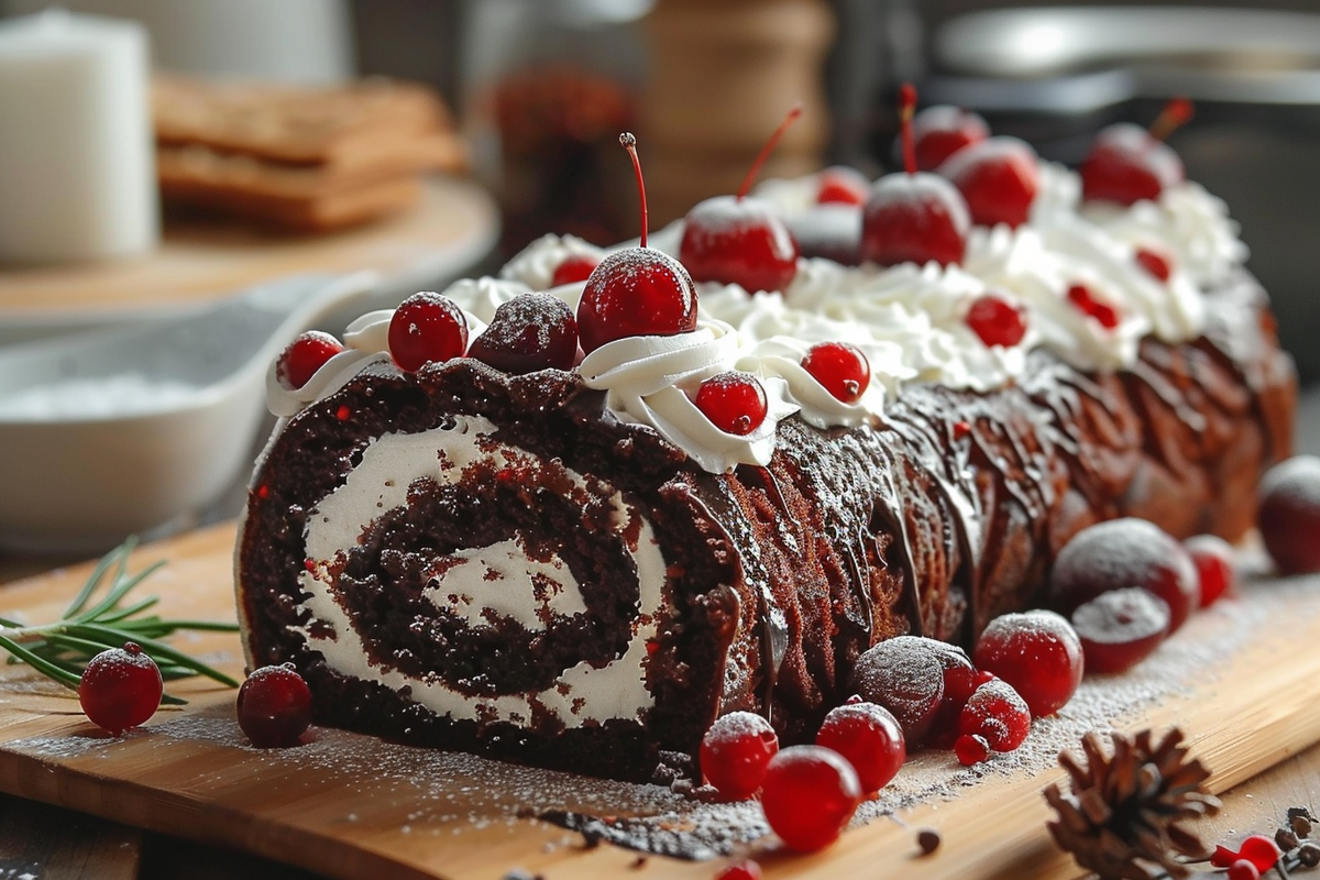 Black Forest Roll Cake