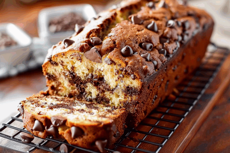 Cream Cheese Chocolate Chip Banana Bread