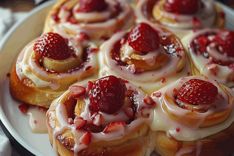 Strawberry Cheesecake Cinnabon Rolls
