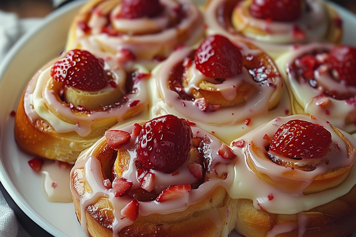 Strawberry Cheesecake Cinnabon Rolls