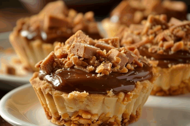 Butterfinger Caramel Crunch Mini Pies