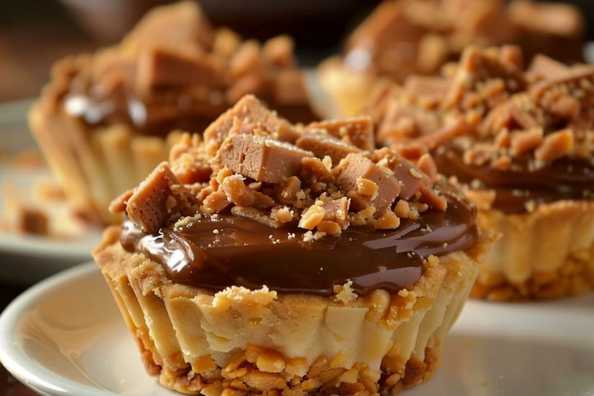 Butterfinger Caramel Crunch Mini Pies
