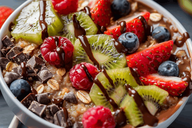 Fruity Choco Oatmeal Bowl
