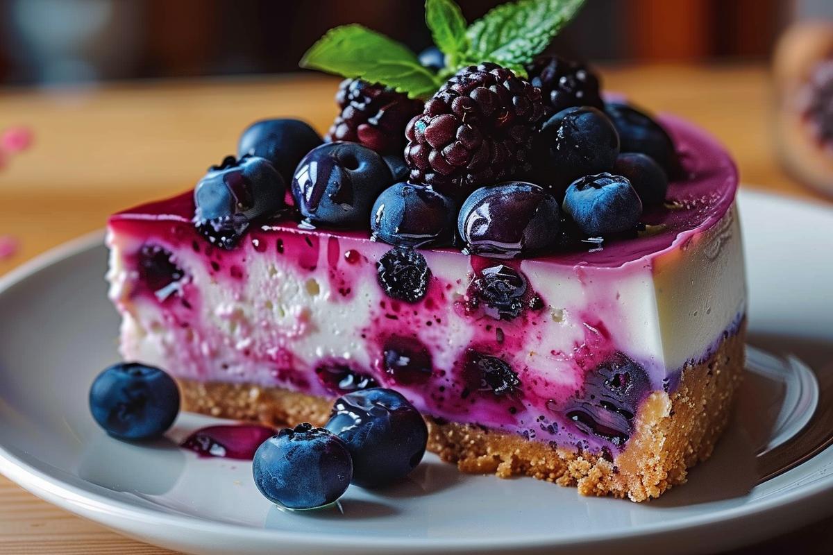 Irresistible Blueberry Dream Cheesecake