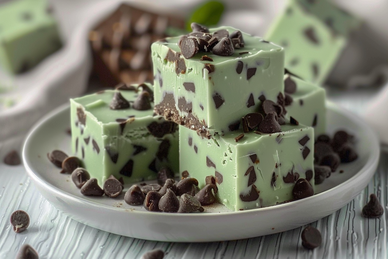 Mint Chocolate Chip Fudge