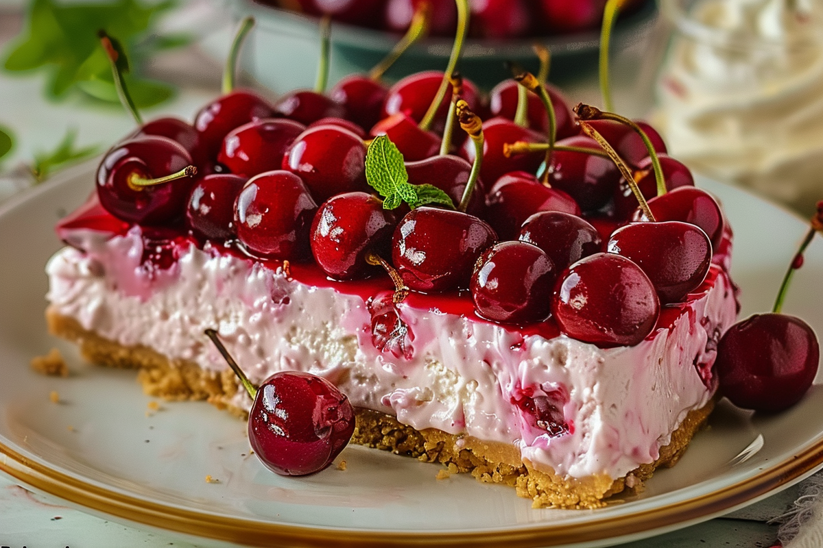 Easiest No-Bake Cherry Cheesecake
