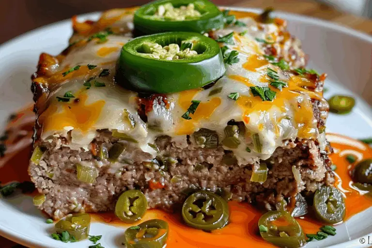 Ghost Pepper Jalapeño Popper Meatloaf