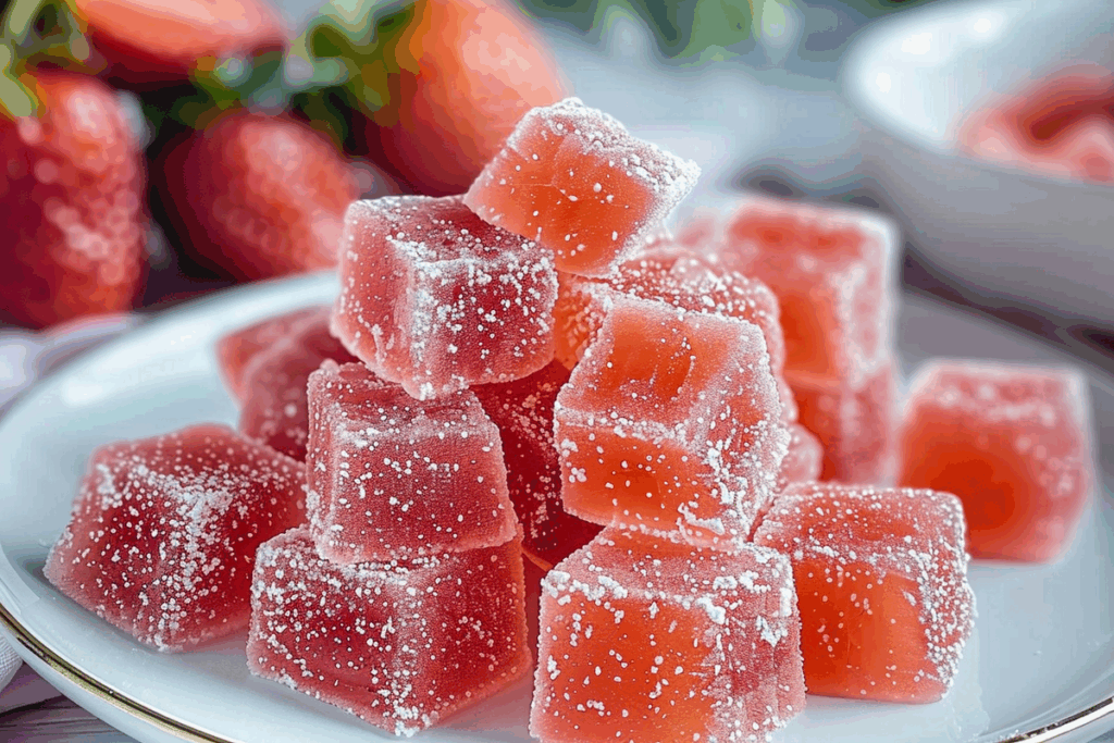 Tangy Homemade Sour Strawberry Gummies