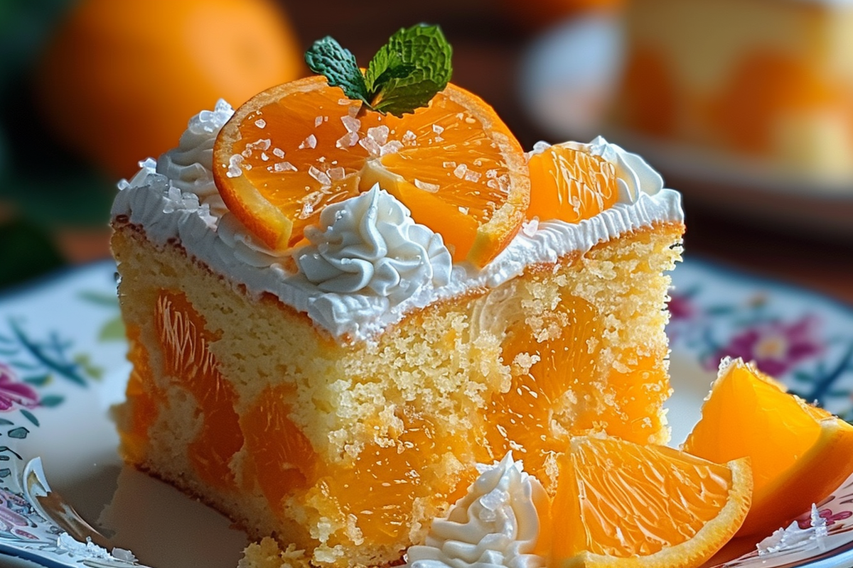 Orange Crush Poke Cake