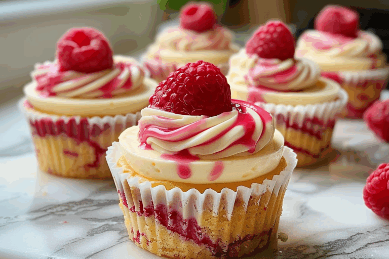 Lemon Raspberry Swirl Cheesecake Cups