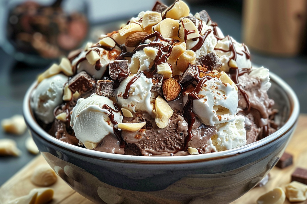 Classic Rocky Road Ice Cream