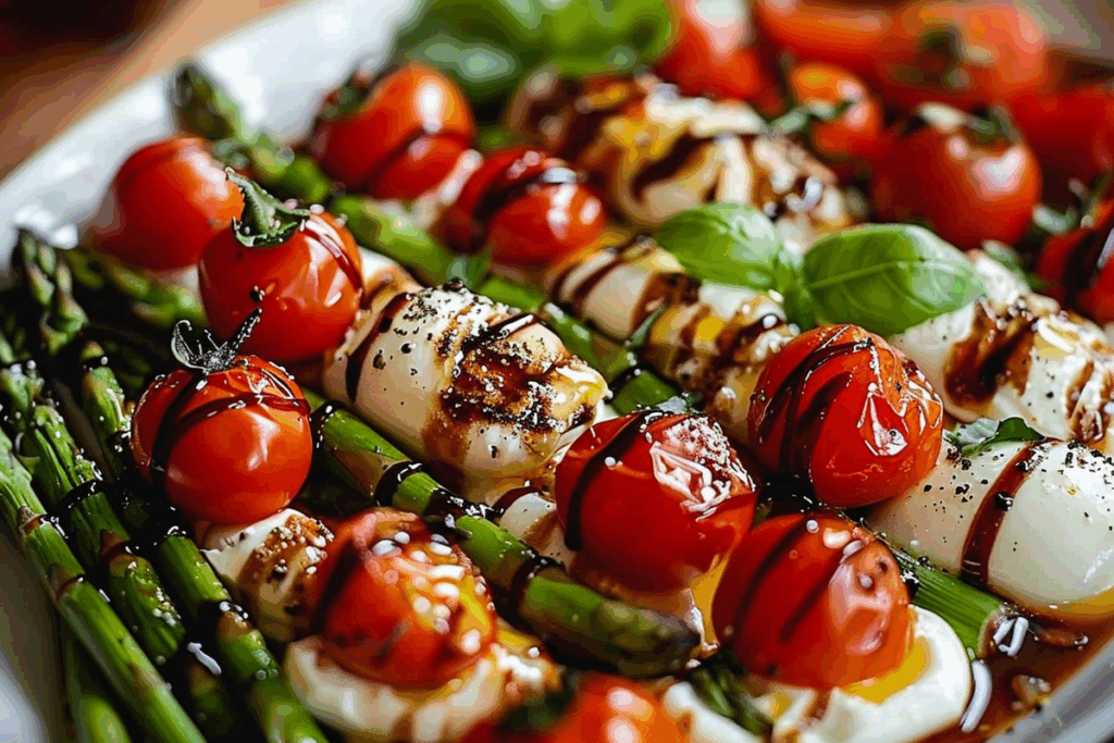 Caprese Roasted Asparagus