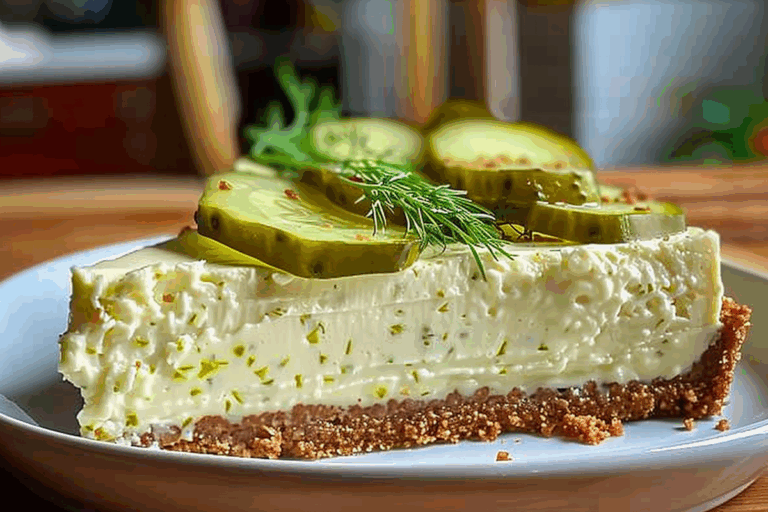 No-Bake Dill Pickle Cheesecake
