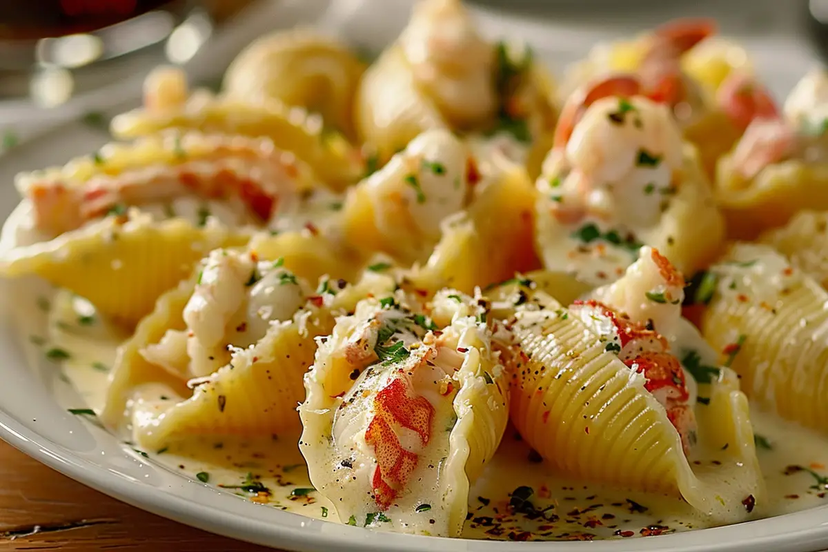 Garlic Butter Lobster-Filled Jumbo Pasta Shells