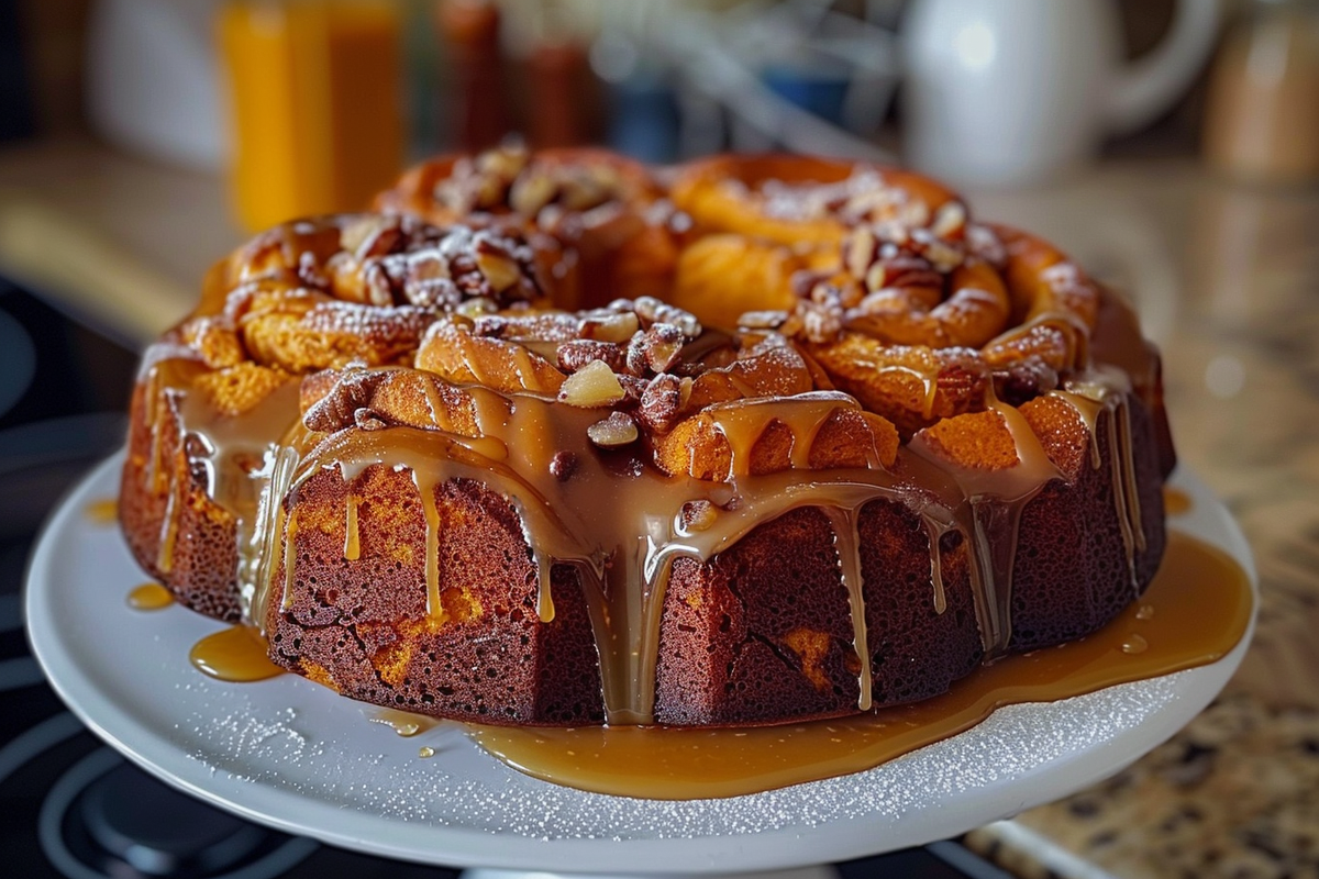 Sweet Potato Honey Bun Cake