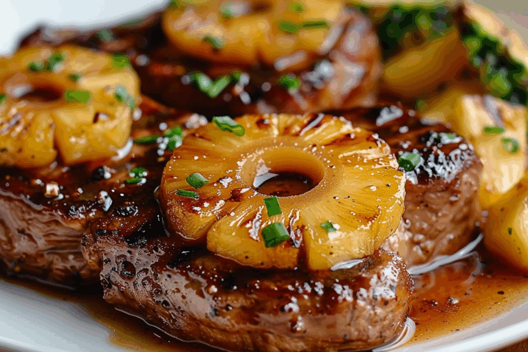 Brown Sugar-Pineapple Beef Chops