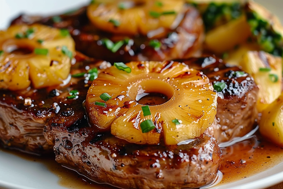 Brown Sugar-Pineapple Beef Chops