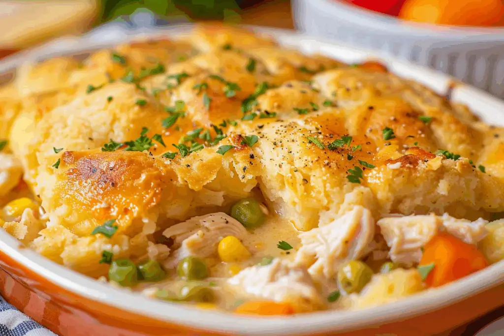 Easy Chicken Cobbler Dinner Casserole
