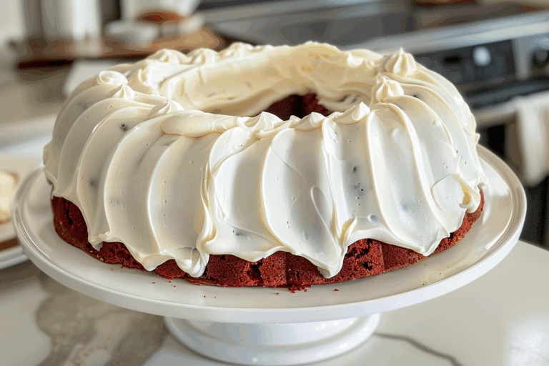 Red Velvet Pound Cake with Cream Cheese Frosting