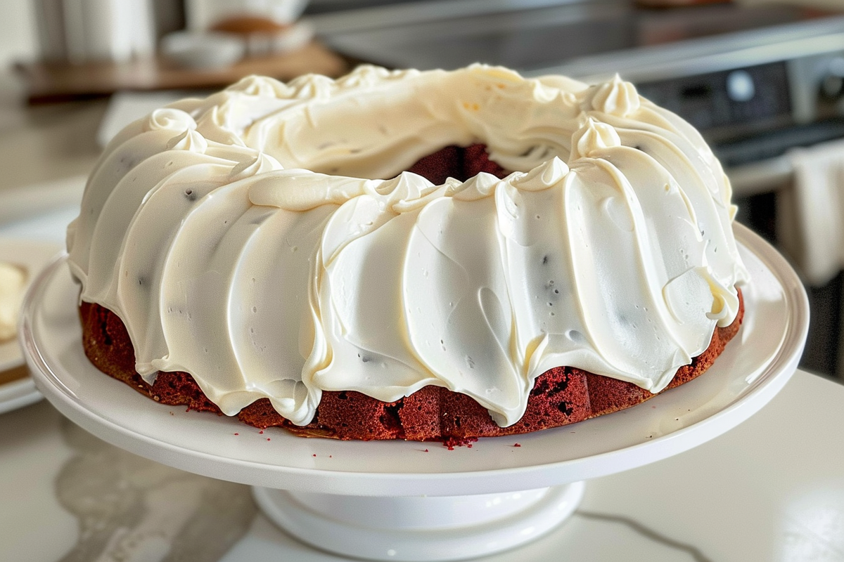 Red Velvet Pound Cake with Cream Cheese Frosting