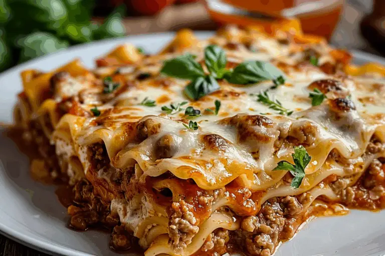 Creamy Ground Beef Bowtie Pasta With Mozzarella & Parmesan