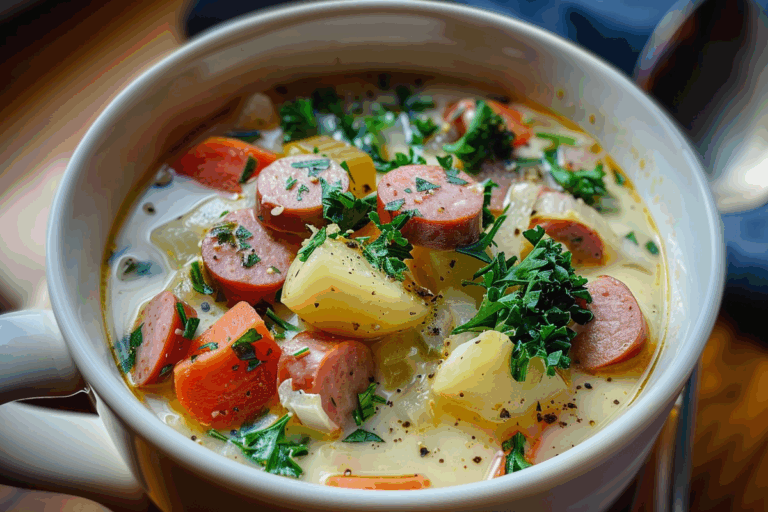 Creamy Kielbasa & Veggie Soup