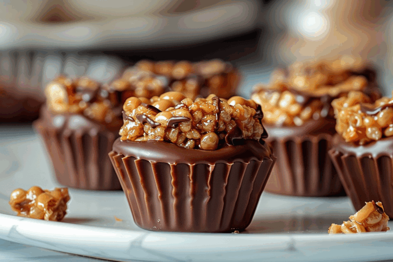 Chocolate Peanut Butter Krispie Cups