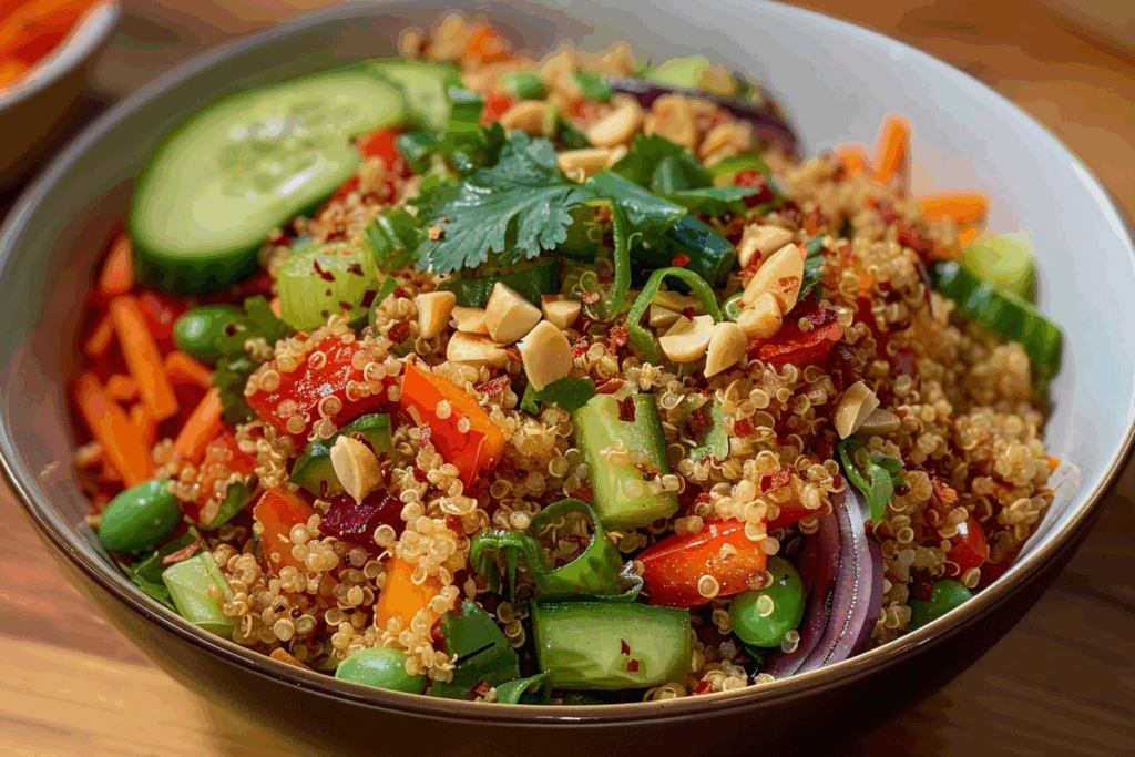 High Protein Thai Quinoa Salad