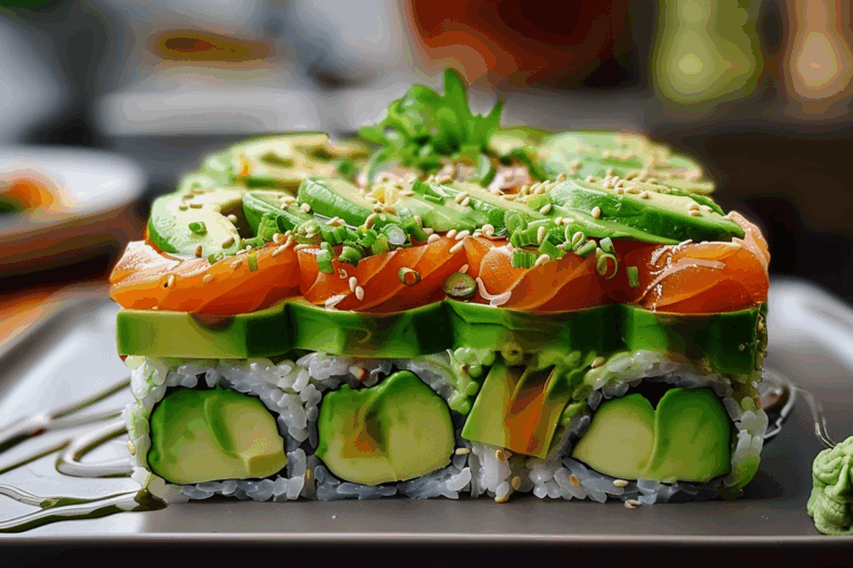 Avocado Sushi Cake