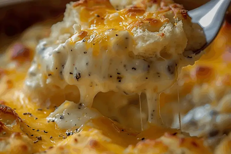 Biscuits Gravy Hashbrown Casserole
