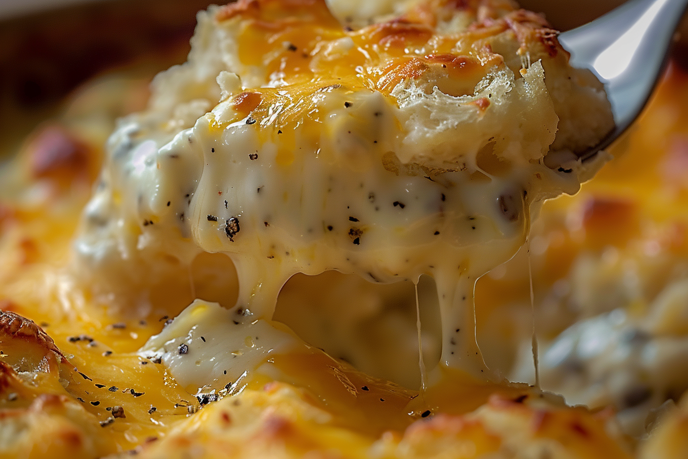 Biscuits Gravy Hashbrown Casserole