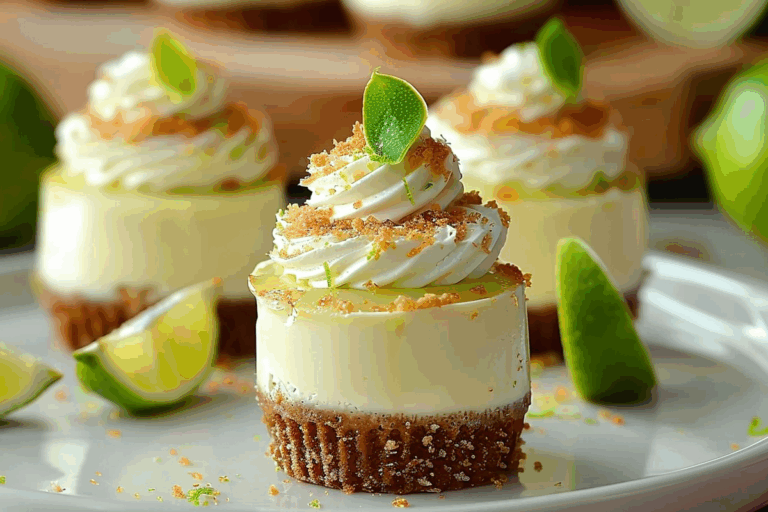 Summer Mini Key Lime Cheesecakes