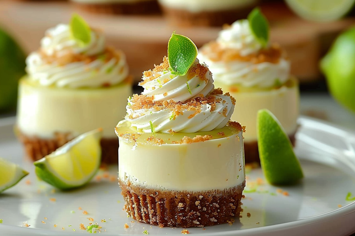 Summer Mini Key Lime Cheesecakes
