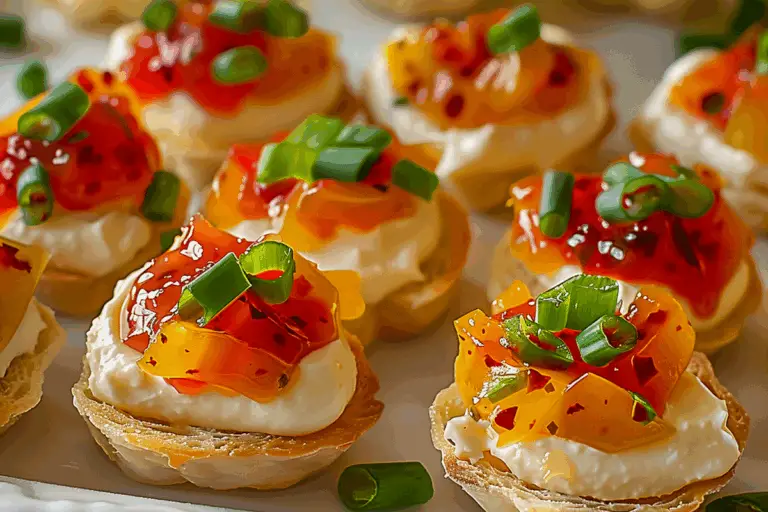 Easy 5-Minute Pepper Jelly and Cream Cheese Bites