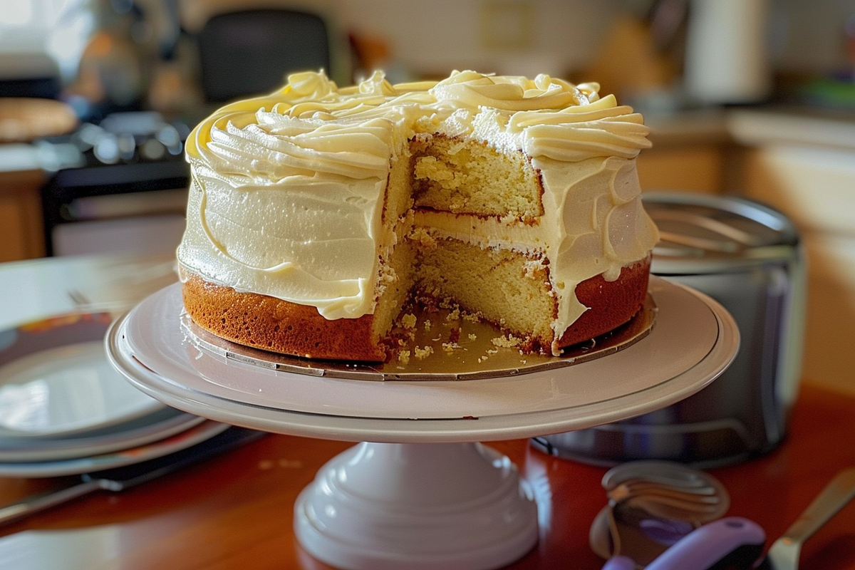 Buttermilk Cake with Buttercream Frosting