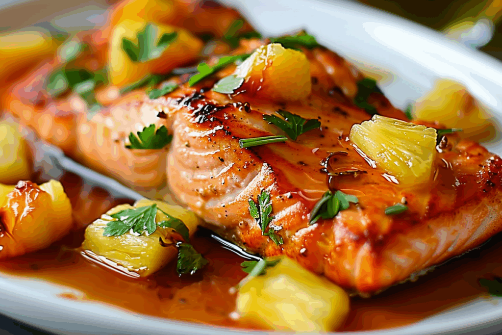 Honey Pineapple Salmon