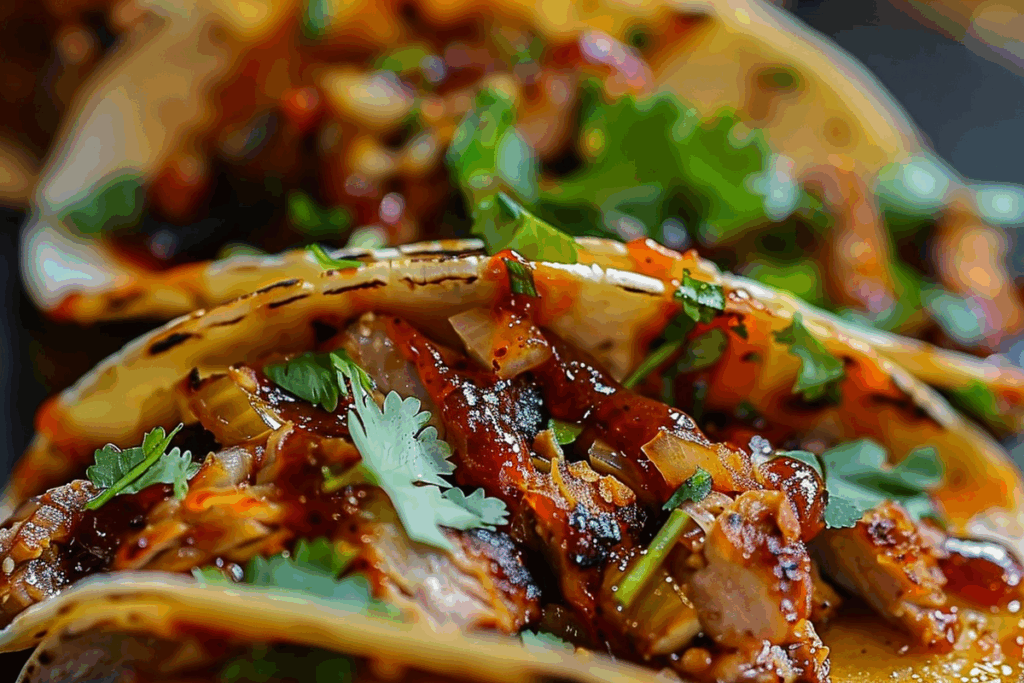 Honey BBQ Garlic Butter Tacos