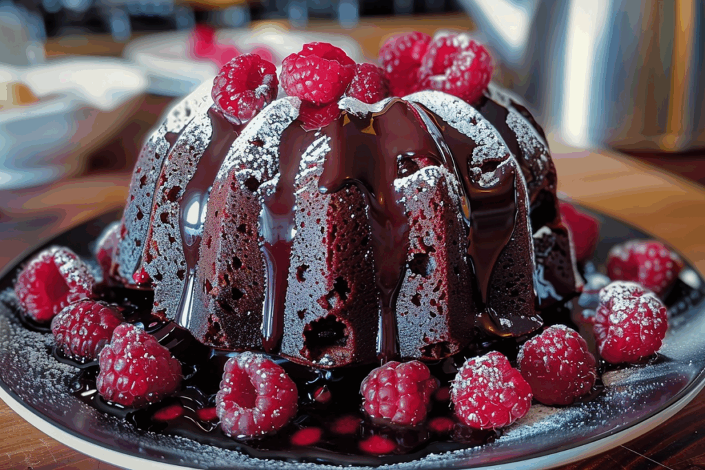 Chocolate Raspberry Bundt Cake
