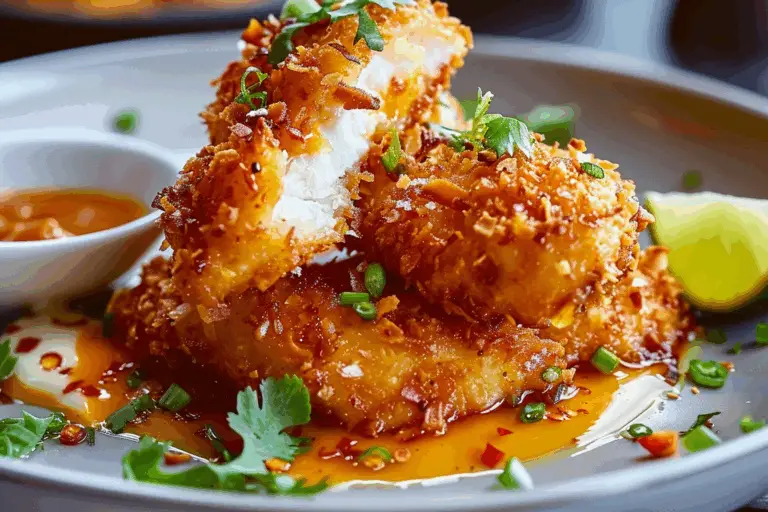 Crispy Coconut Chicken with Bang Bang Sauce