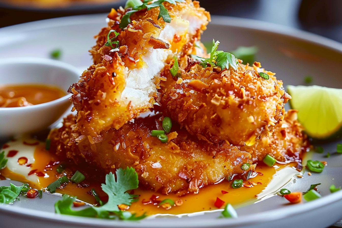 Crispy Coconut Chicken with Bang Bang Sauce