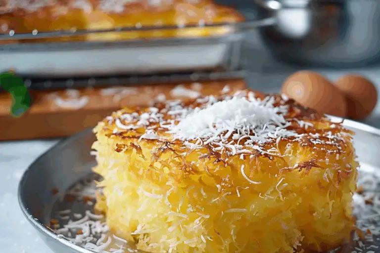 Moist Coconut Puff-Puff Cake