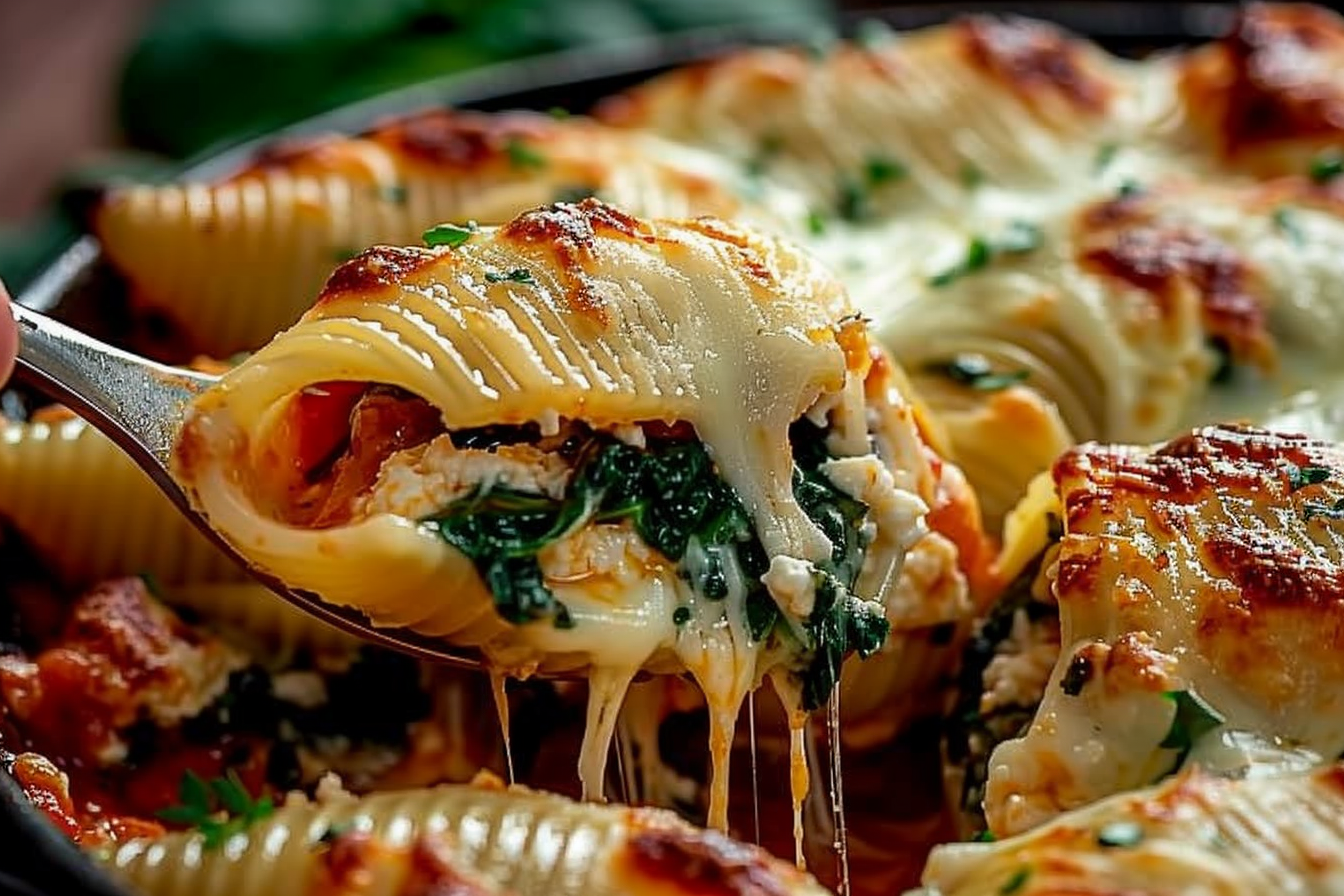 Spinach and Ricotta Stuffed Shells