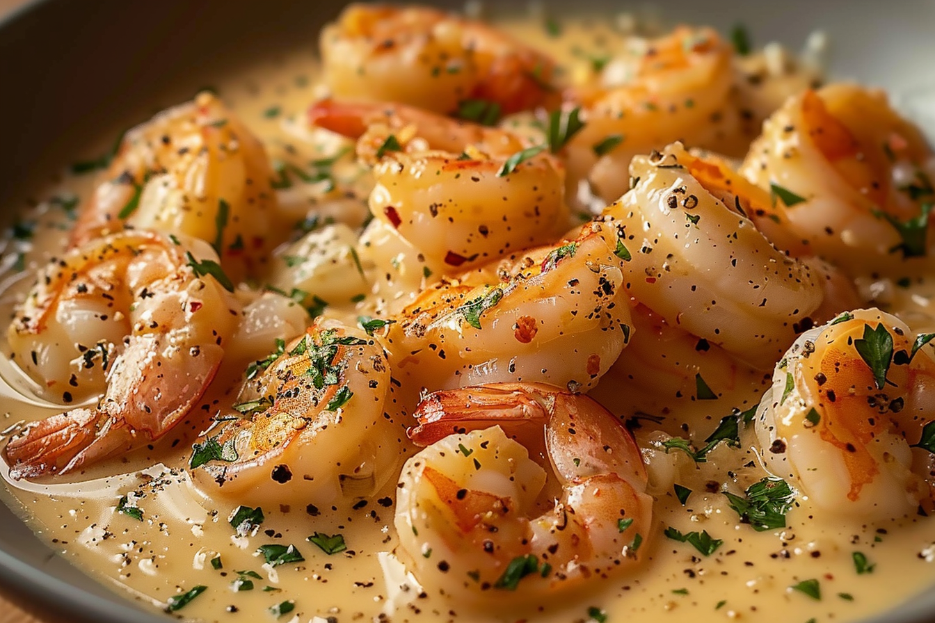 Creamy Garlic Butter Shrimp Bowl