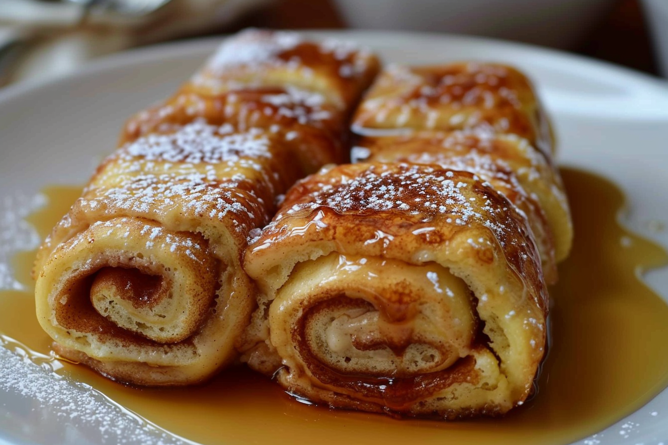 Cinnamon Roll French Toast Roll-Up Delight