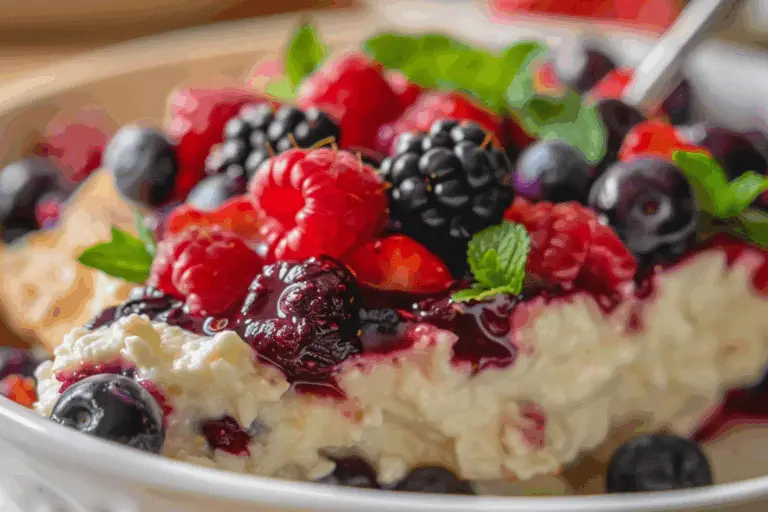 Triple Berry Cottage Cheese Breakfast Delight