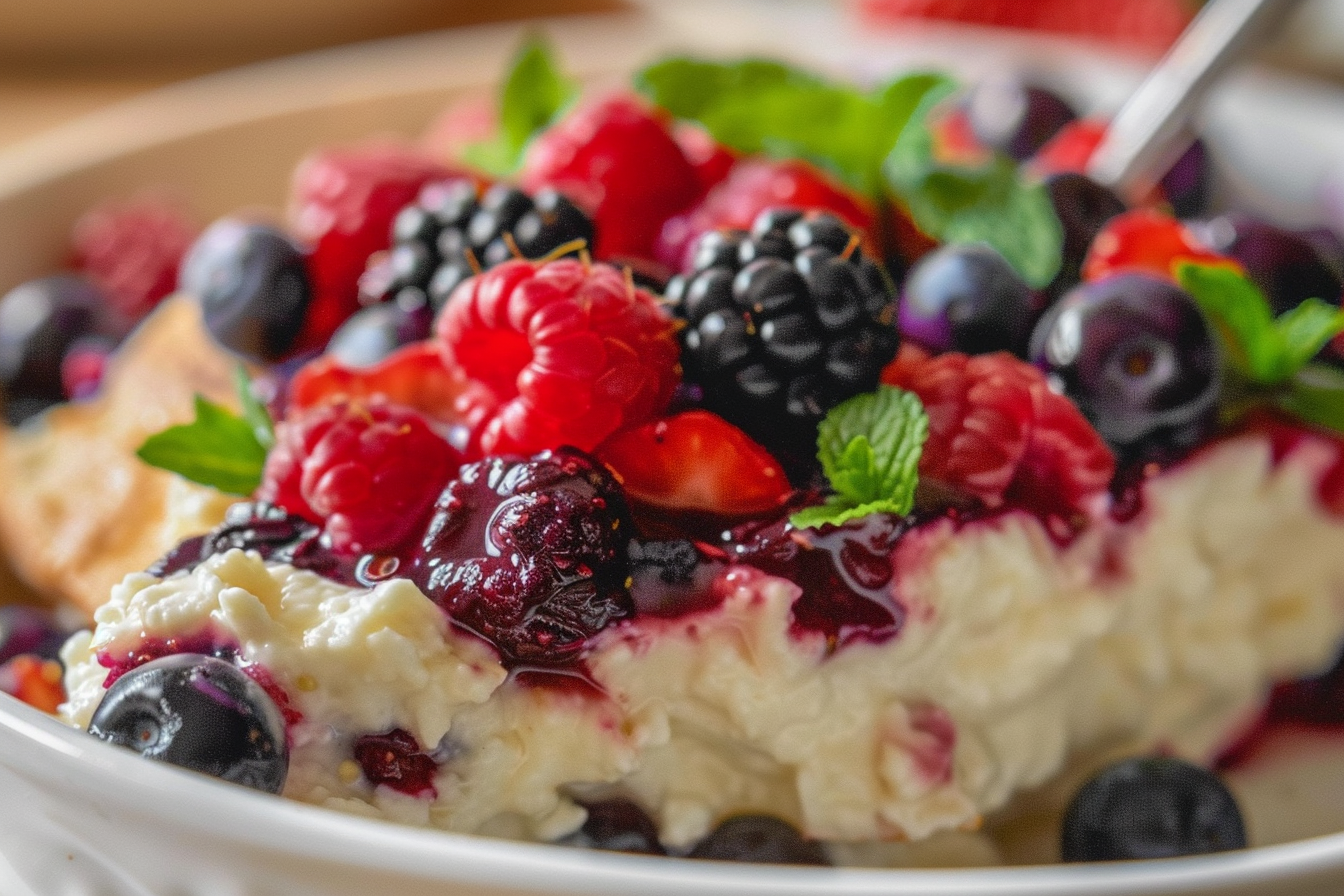 Triple Berry Cottage Cheese Breakfast Delight