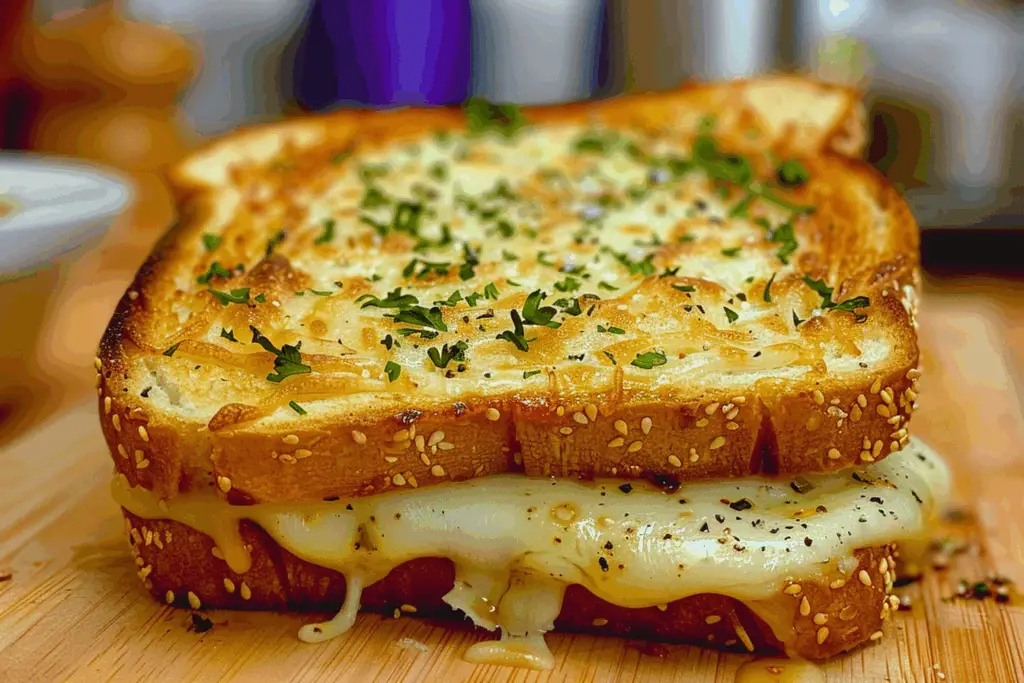 Garlic Bread Grilled Cheese